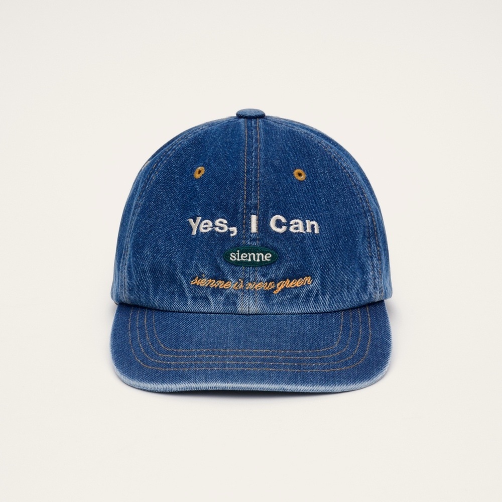 Cyenne クラウンデコレーションデニムボールキャップ (ブルー)