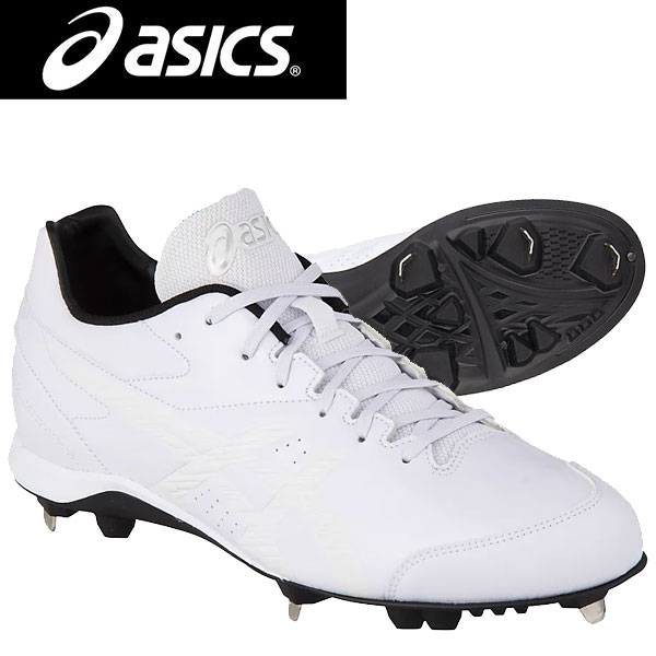 アシックスベースボール asics 野球 白 ホワイト 金具スパイク ネオリバイブ 4 NEOREVIVE 4 高校野球ルール対応 1123A032-110