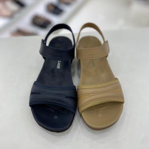 女性軽量ストラップサンダル4CM YAEMDS7012NYBE HFPF1A GN_GN