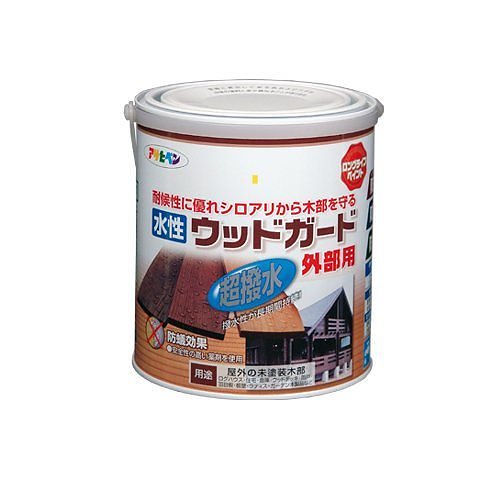 （まとめ買い）水性ウッドガード外部用 チーク 1.6L [x3缶セット]