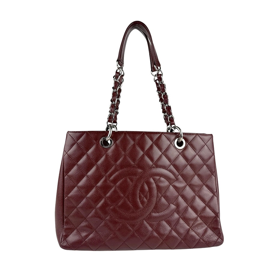 シャネル CHANEL ショルダーバッグ GST キャビアスキンレザー ボルドー レディース z6705