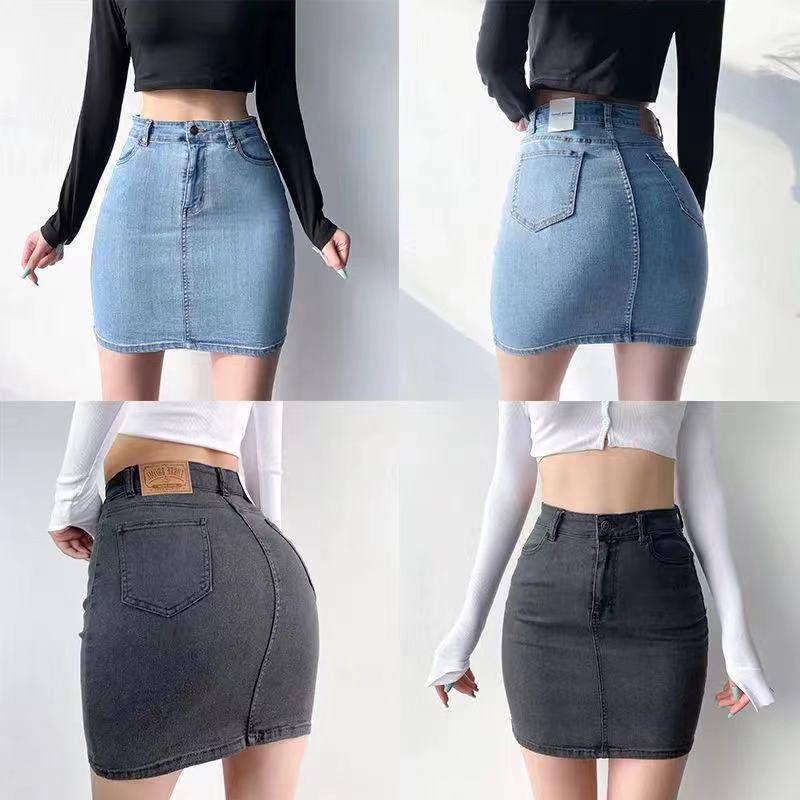 セクシーなタイトフィットヒップスカートハイウエストミニスカートストレッチホットガールスカートタイド