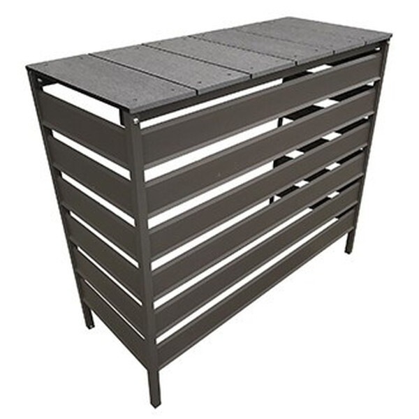 旭興進 aks-38678 人工木アルミ室外機カバー8型 分割型 ダークブラウン メーカー直送 8,578円