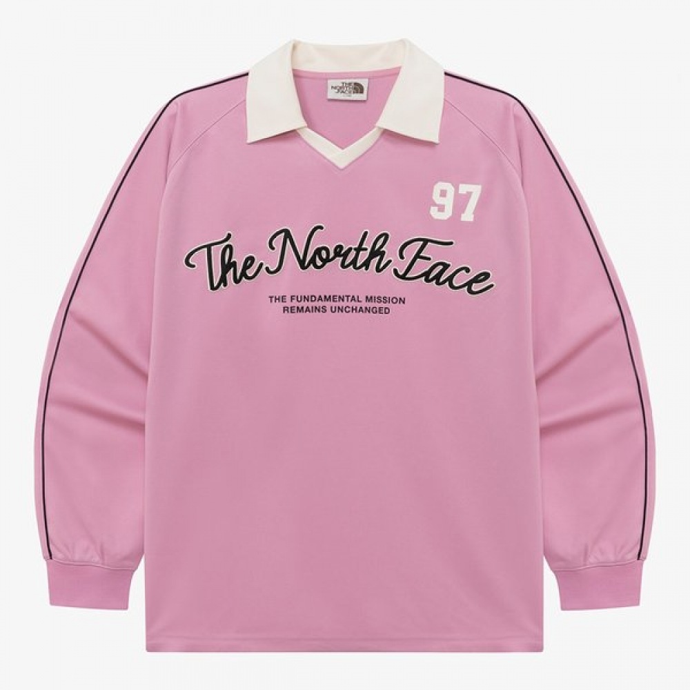 ノースフェイス TNF クルーネック 長袖 Tシャツ LIGHT PINK NT7TR04L