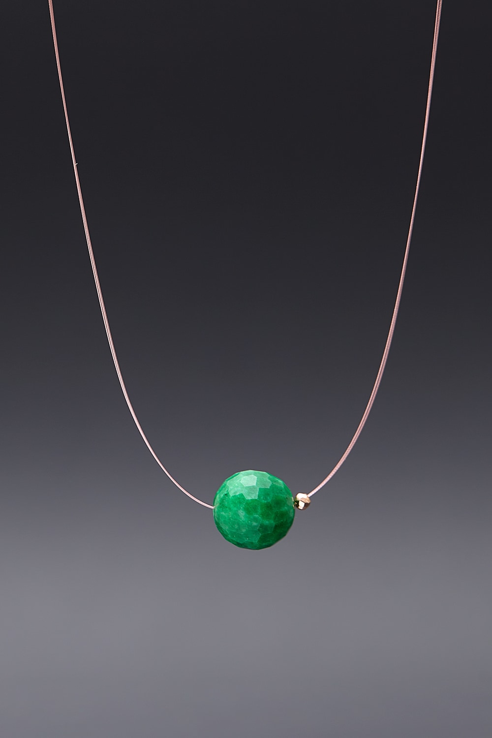 [HAZINA] Green Jade Singular Necklace