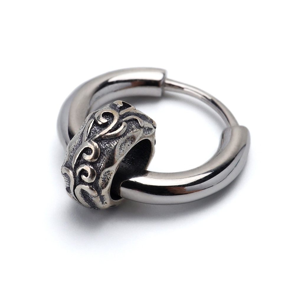 シルバー925 フープピアス アラベスク [es414-es260-2mm]