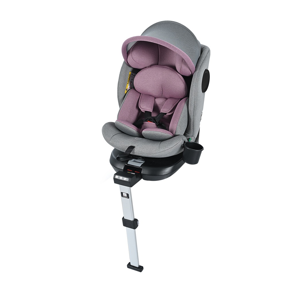 【サポートレッグタイプ】チャイルドシート 新生児 ISOFIX 0歳12歳 360度回転式 40150cm ジュニアシート 調節可能 洗える キャノピー付き ベビーシート ドリンクホルダー付き 出