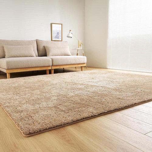 【メーカー直送品】萩原 ミックスシャギーラグ Liva リーヴァ 約200×200cm ブラウン