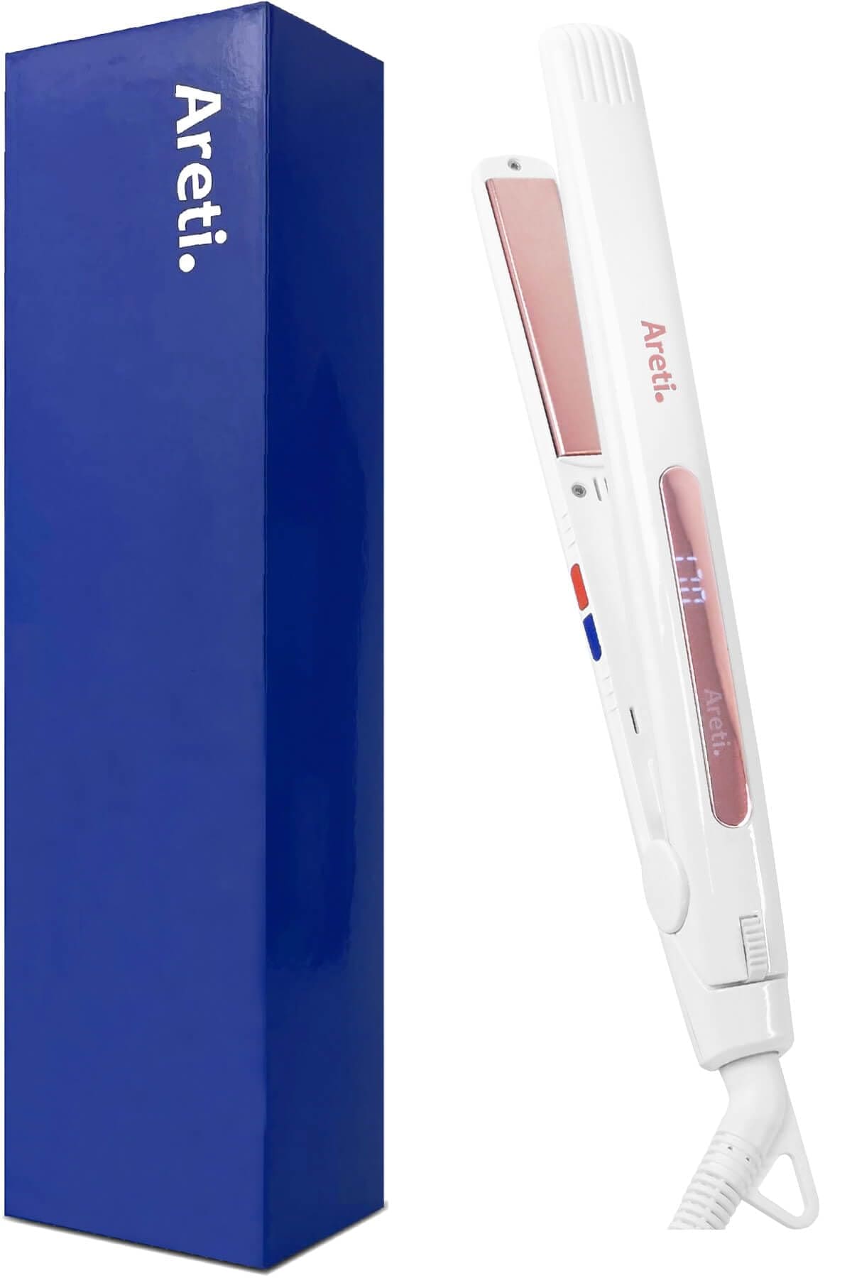 Areti アレティ ヘアアイロン 20mm ハイクオリティモデル ストレート カール 2way 前髪 メンズにも 急速加熱 24段階の温度調整 海外対応 i679GD