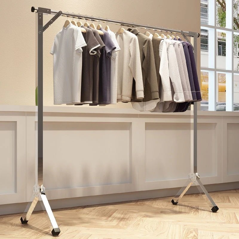 物干しラック着地折り畳み室内外家庭用バルコニーステンレス寝室涼しい伸縮単棒式布団