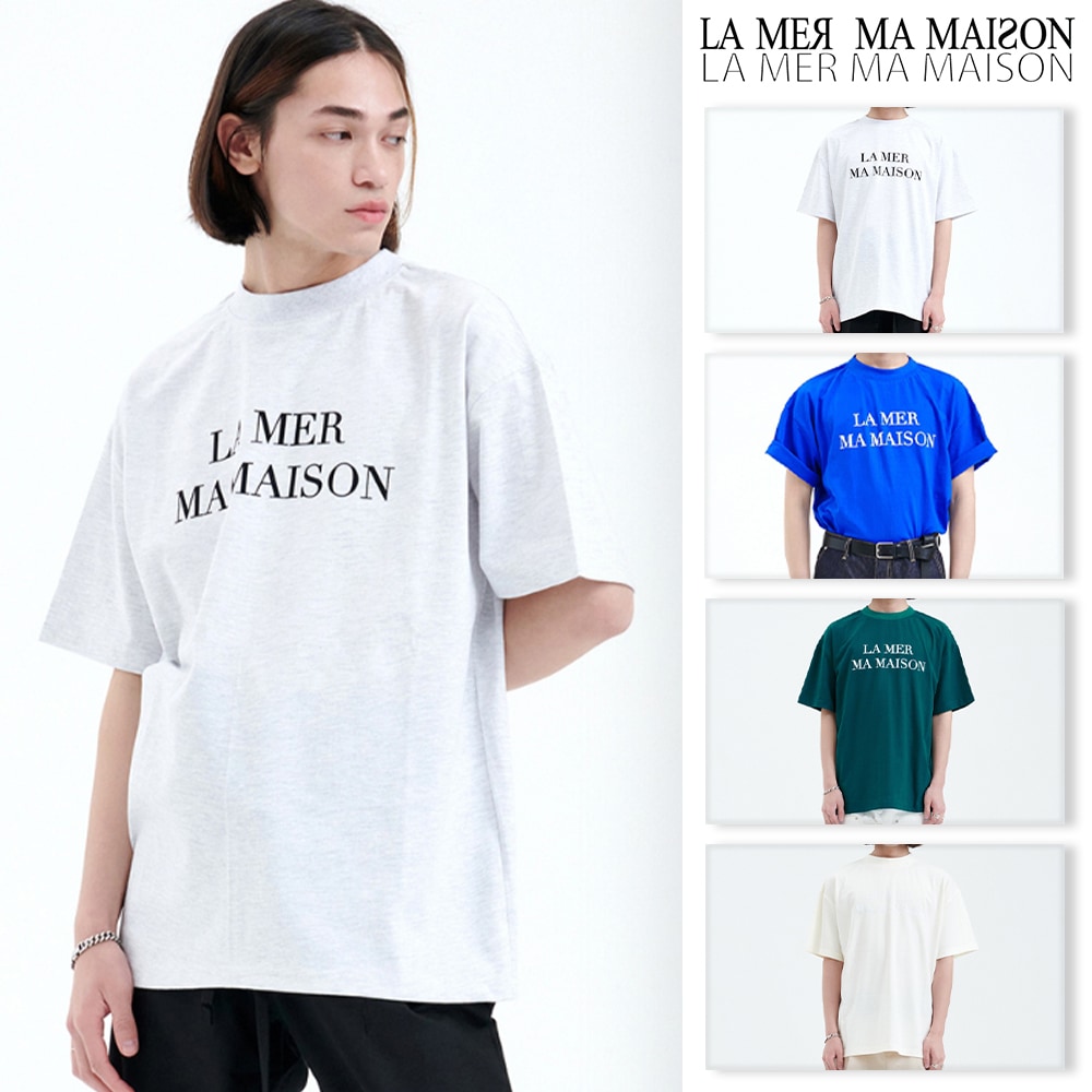 [LA MER MA MAISON] FLOCKING LOGO HALF-T