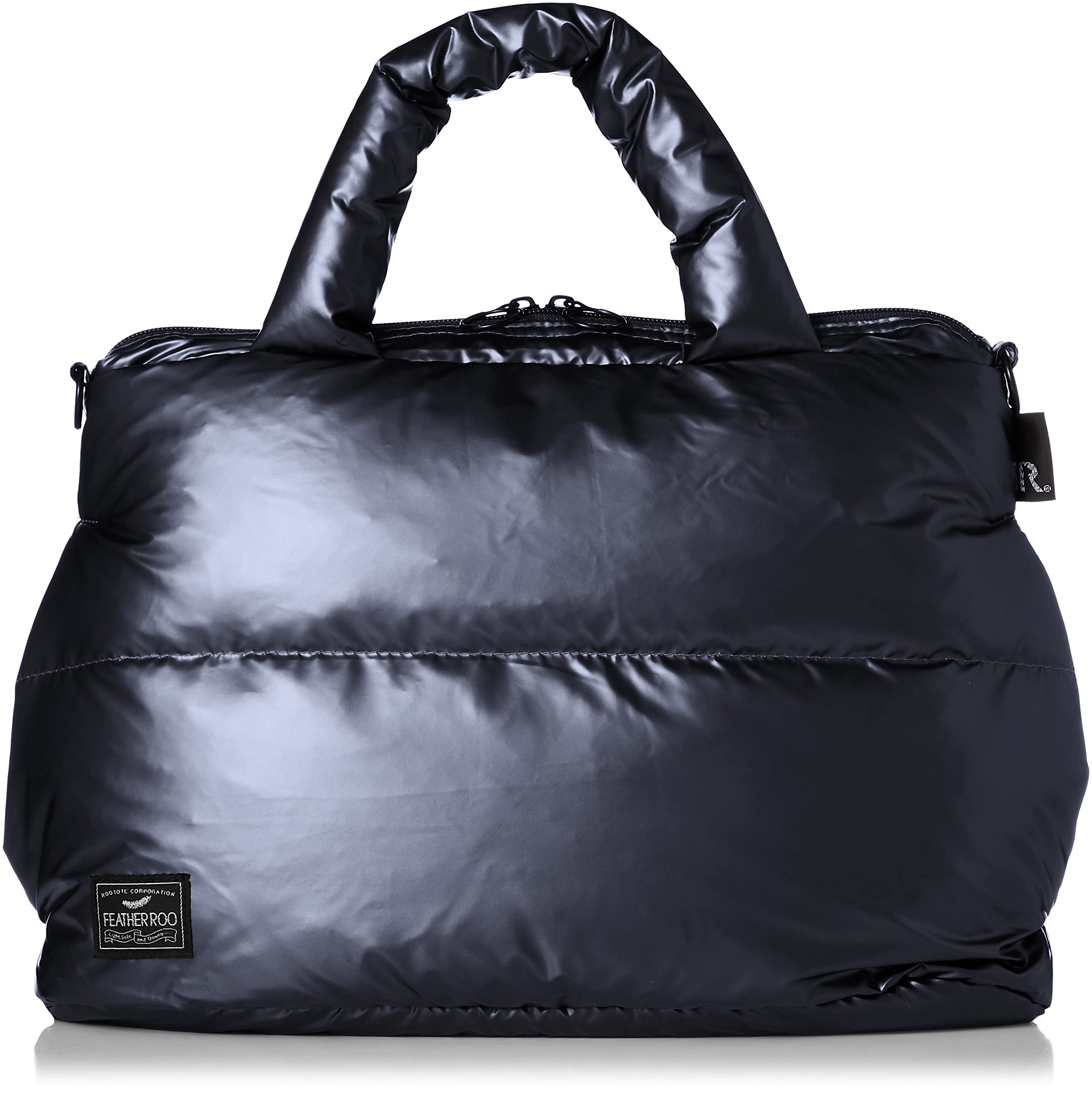最安値挑戦中 [ROOTOTE] レディース フェザー ダウン 入り 小さめ トートバッグ LT フェザールー デリ カラー B 1470 ブラック Free Size