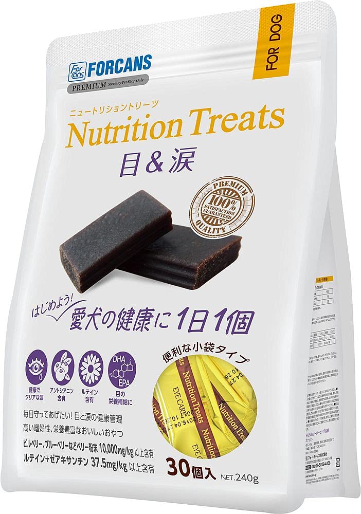 全国送料無料 forcansフォーキャンス （まとめ買い）フォーキャンス ニュートリショントリーツ 目＆涙 30個入 犬用おやつ 【×3】