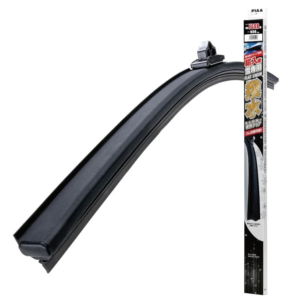 PIAA ワイパーブレード 雪用 フラットシリコートスノー エアロタイプ 輸入車用 1本入 600mm FSSY60BW