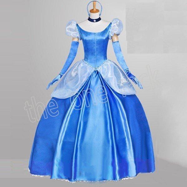【品質良い 大好評中】シンデレラドレス プリンセス シンデレラ コスプレ衣装 Cinderella 大人用 コスチューム 映画 コスプレ 仮装 大人 ドレス 変装