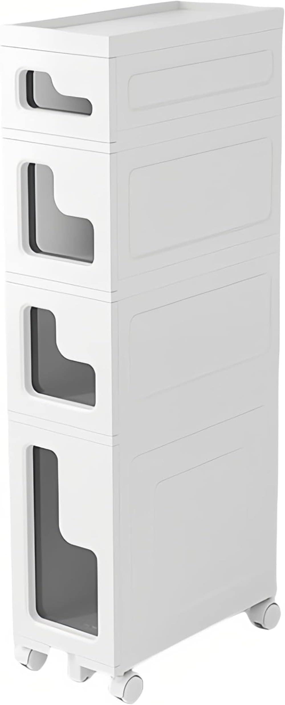 HeartTrend キッチン間隙引き出し多層浴室極狭間隙側キッチン分類家庭用浴室ロッカー多層重ね可能狭間隙収納棚 (幅16cm 4層) 6,948円