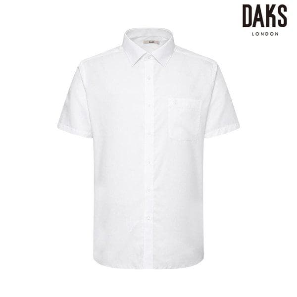 男性 綿混紡 ソリッド ドレス レギュラーフィット 半袖シャツ(DMS3SHDS101A1)