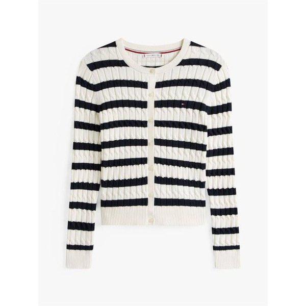 25FW カーディガン WW465140FG IVORY SILK DARK NIGHT NAVY DOM