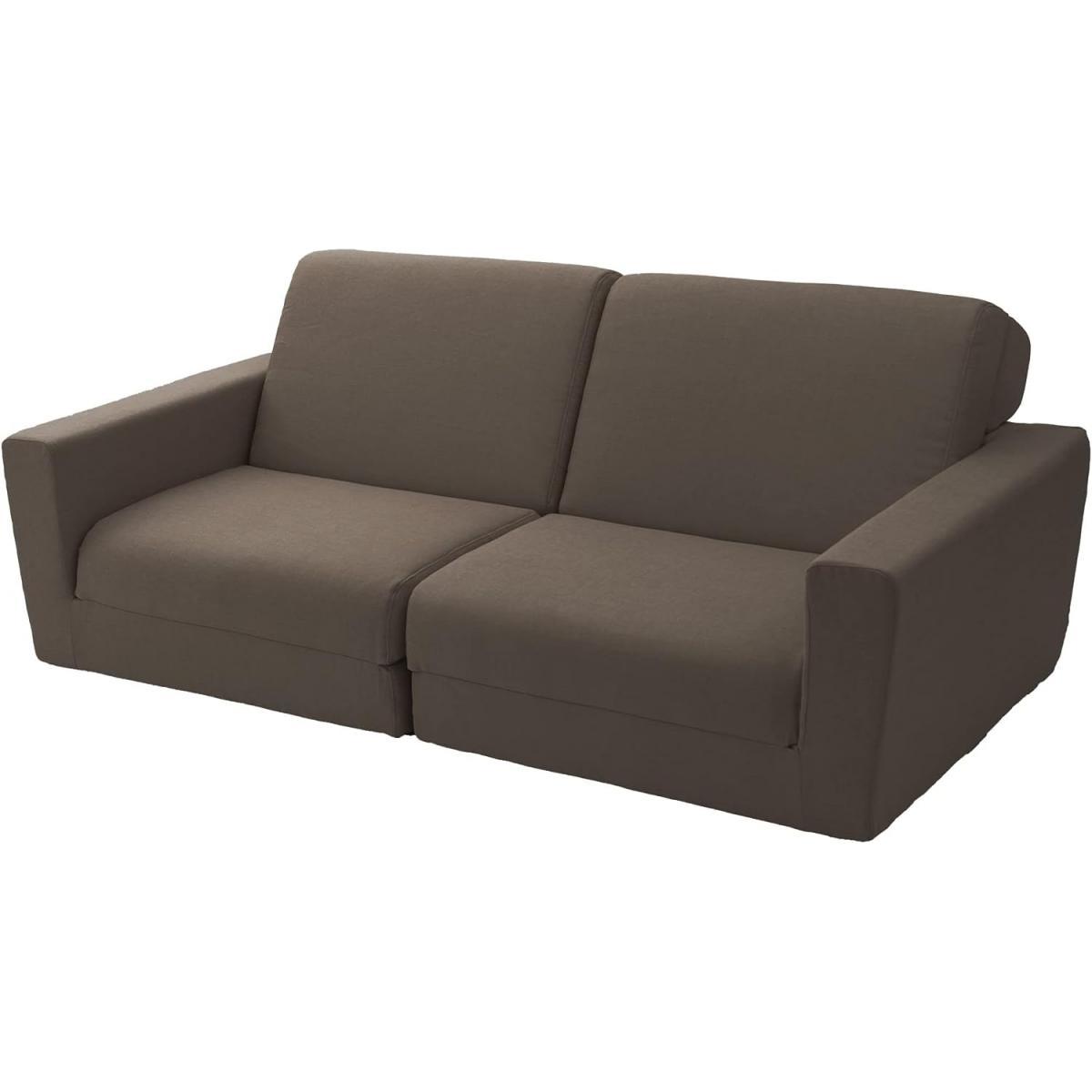 【I】セルタン(CELLUTANE) ソファベッド 2人掛け 大きめサイズ CHIDORI 和楽の千鳥 ダリアンブラウン　折り畳み式 簡易ベッド リビング 【受注生産品】グ