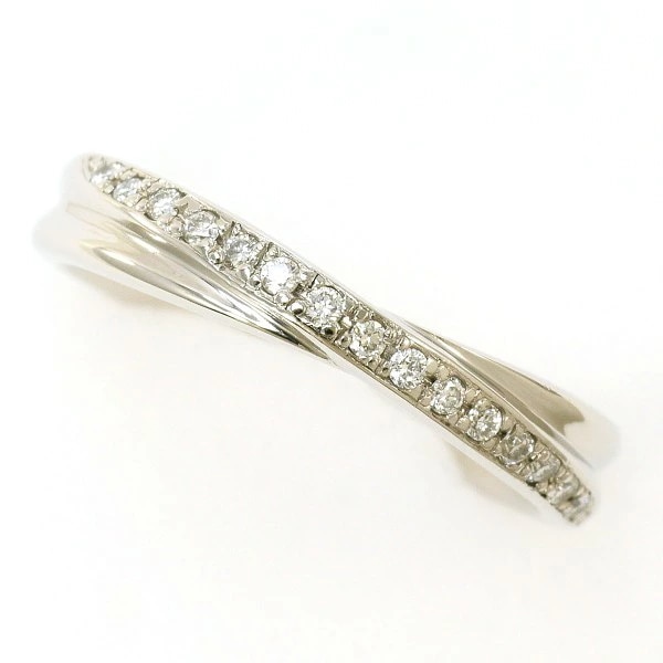 PT900 プラチナ リング 指輪 5.5号 ダイヤ ピンクトルマリン ジュエリー 中古