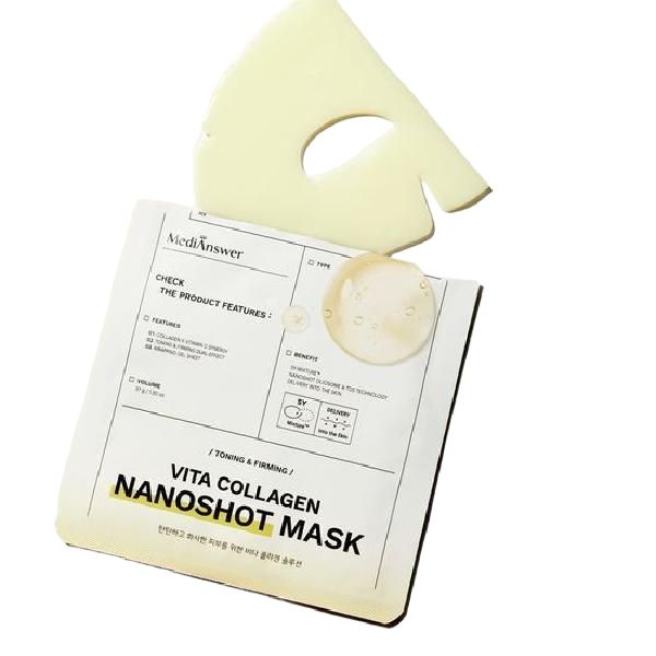 [光彩弾力/大容量] ビタ コラーゲン ナノショット マスク 10枚