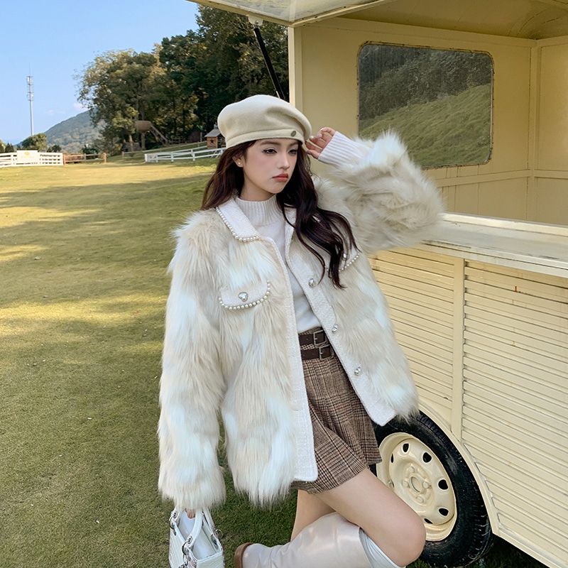 ツイードファージャケット ハートボタン ツイードジャケット エコファー ファージャケット ツイード ファー. ジャケット コート アウター レディース 10代 20代 30代 デート お出掛け. かわ