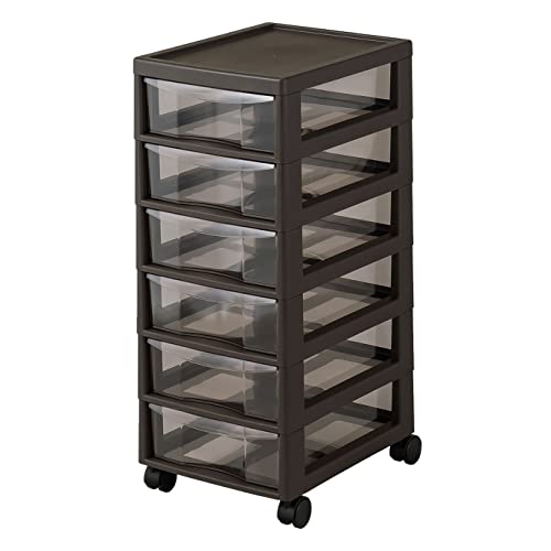 JEJ Aplos(アプロス) レターケースA4(深型6段) ダークブラウン APA4-F6(DBR