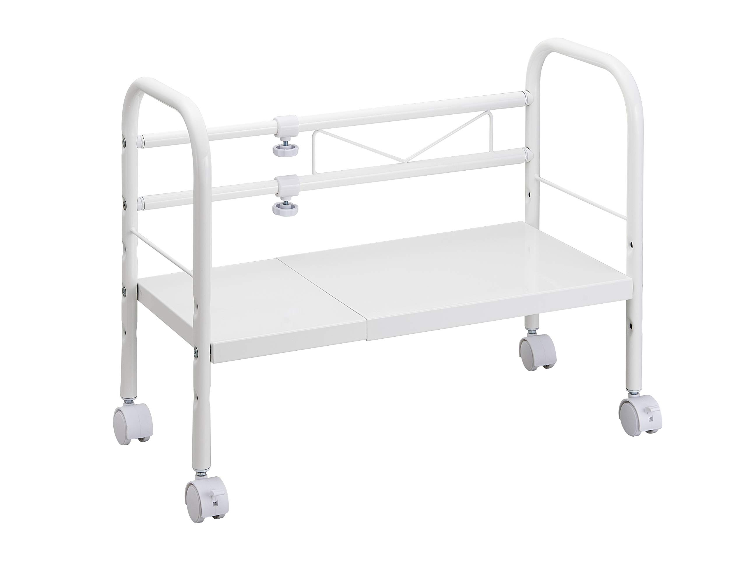 ベルカ(Belca) 机の下が収納空間に! デスク下フリーラック 収納棚 ホワイト 幅41~60×奥行29.5×高さ45cm 伸縮タイプ 幅伸縮 高さ調節可能 キャスター付き DR-EXW