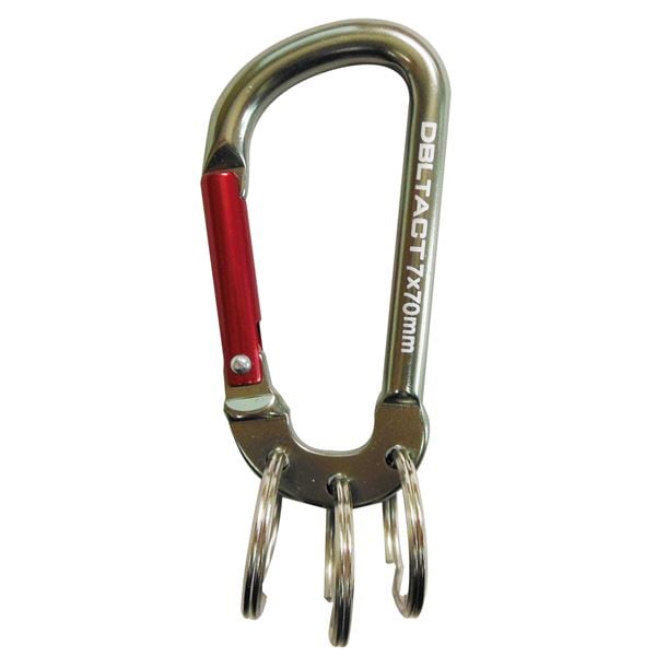 (業務用50個セット) DTアルミカラビナ キーリング付き7mm (ガンメタSXレッド) DT-AKT-375 31,010円