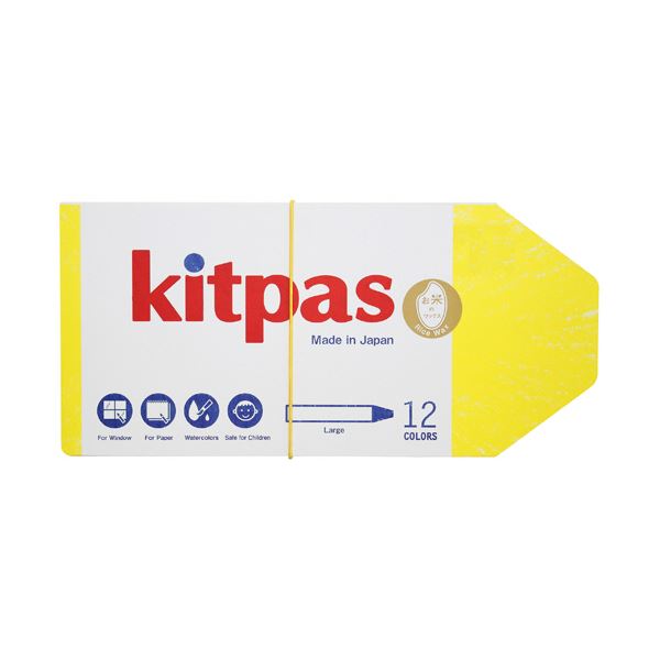 （まとめ） 日本理化学キットパスラージ 12色（各色1本） KPL-12C 1パック [x3セット]