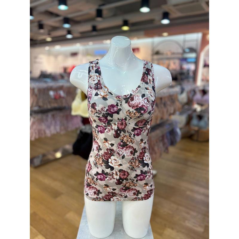 [坡州店] [] モーダル 花柄プリント ブラタンクトップ [WLGC458R]