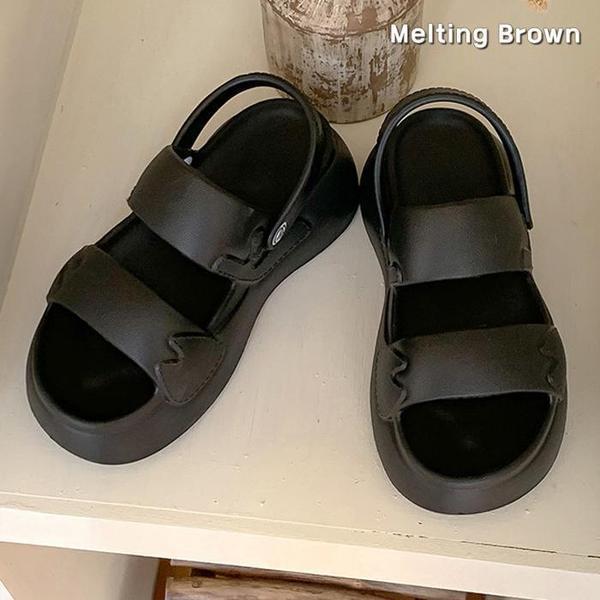 女性チャンキー プラットフォーム サンダル スリッパ K76