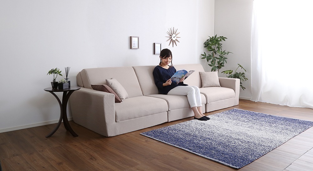 ソファー ソファ 3人掛け ポケットコイル 三人掛け ロータイプ ソファベッド ファブリックシート 三人用 3人用