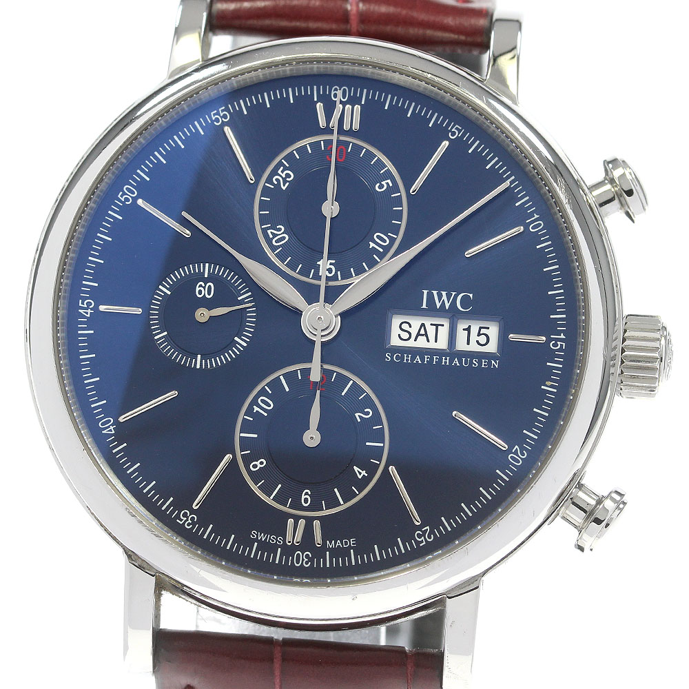 IWC SCHAFFHAUSEN IW391019 ポートフィノ クロノグラフ ローレウス 世界2500本限定 自動巻き メンズ _831617【中古】