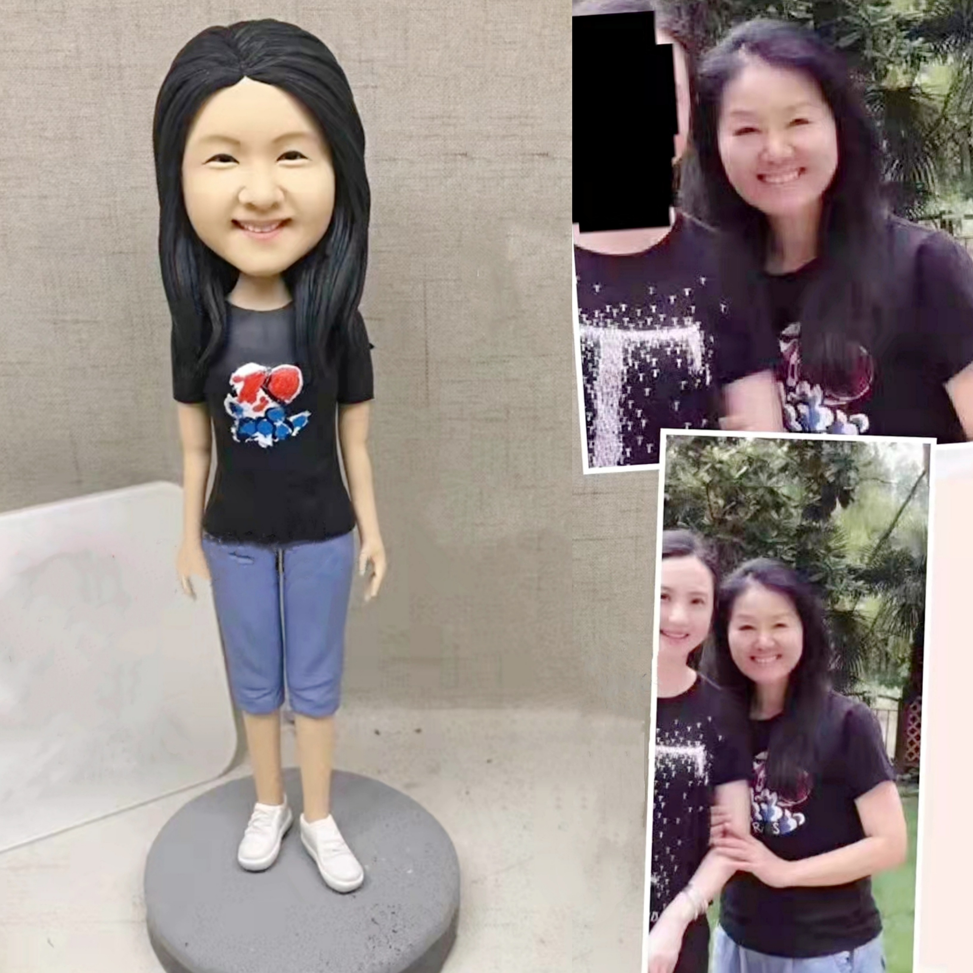 【オーダーメイド】3D肖像画 似顔絵 人形 フィギュア 彼氏 彼女 誕生日 ケーキトッパー 記念日 カップル 友達 プレゼント