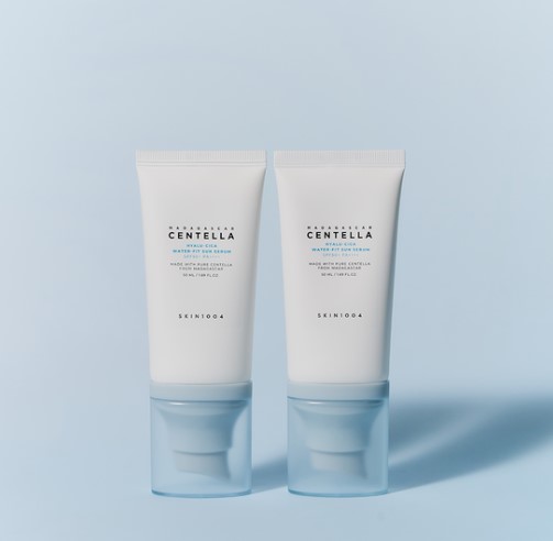 [水分 日焼け止め]スキン 1004 マダガスカル センテラ ヒアルーシカ ウォーターフィット サンセラム 50ml+50ml/低刺激日焼け止め/水光/サンセラム