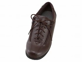 徳武産業 あゆみシューズ 介護靴 外出用 コンフォートIII 3E 茶 片足/右4Lサイズ 1315
