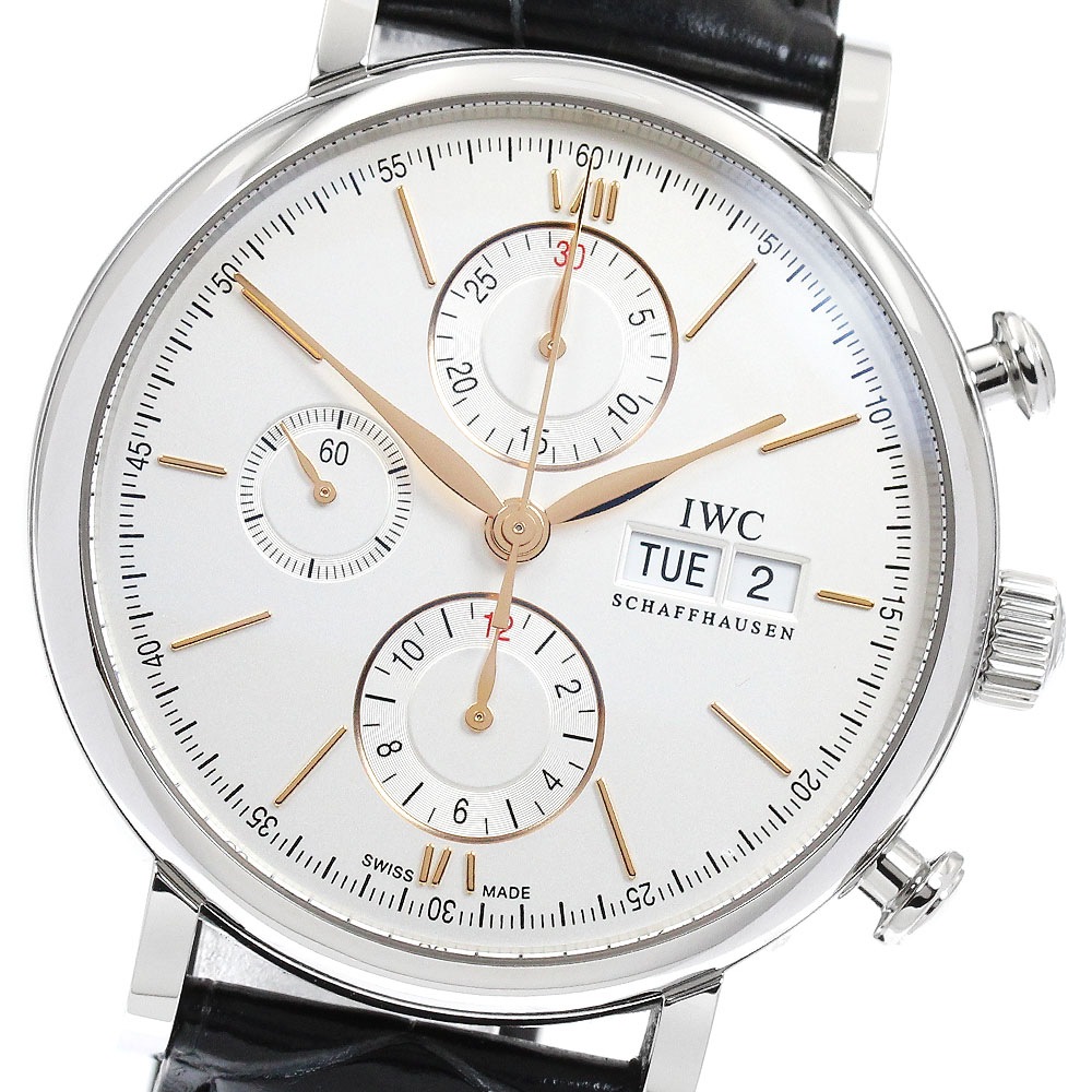 IWC IWC SCHAFFHAUSEN IW391031 ポートフィノ デイデイト クロノグラフ 自動巻き メンズ 美品 箱・保証書付き_900092【中古】