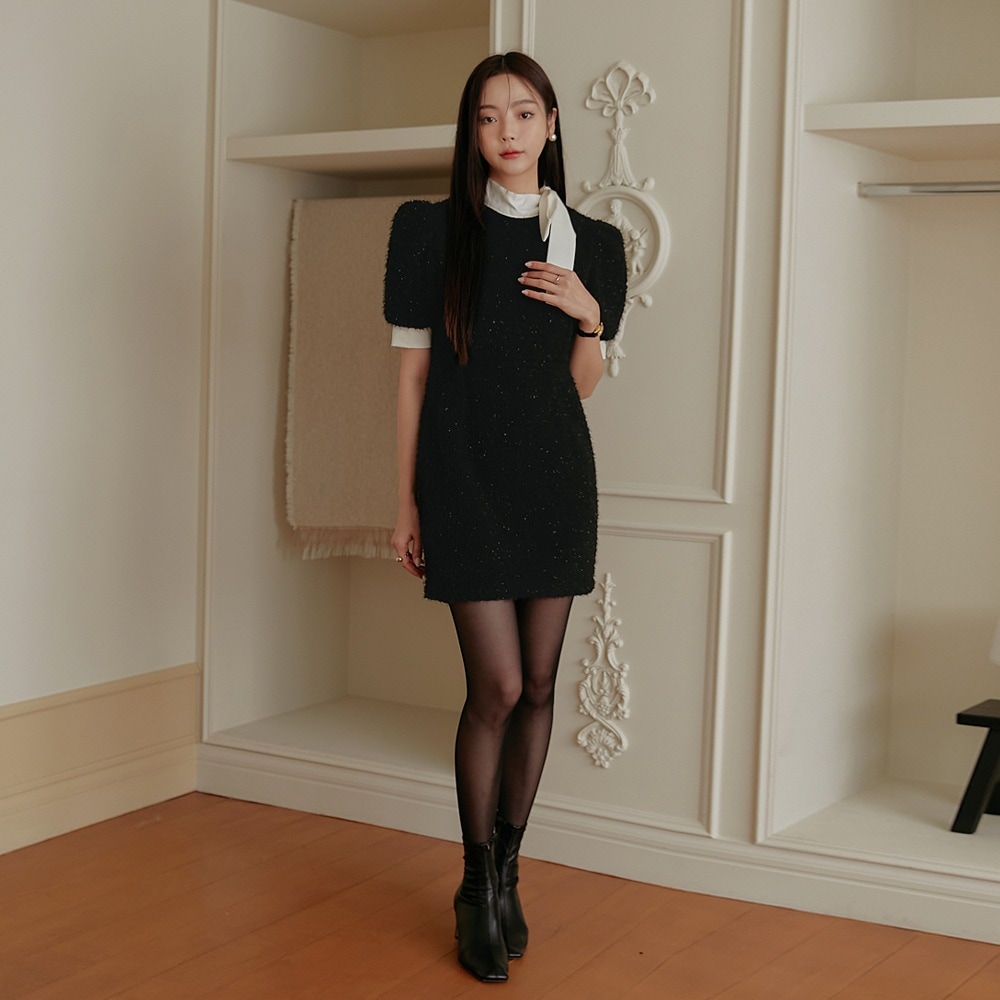 シャイニング配色タイミニワンピース