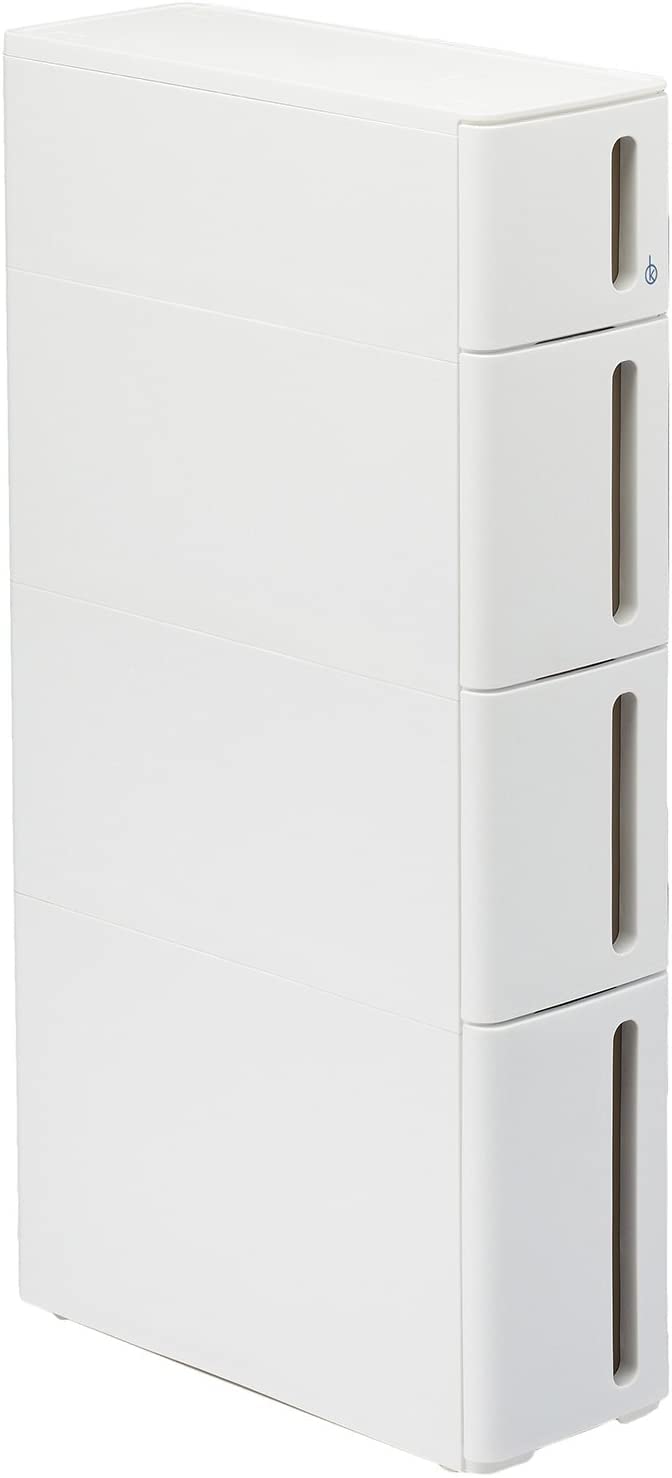 サンカ 隙間収納 完成品 ストランティ ドロアーA ホワイト 色(幅17×奥行45×高さ85cm) squ+ DA-1210WH 日本製