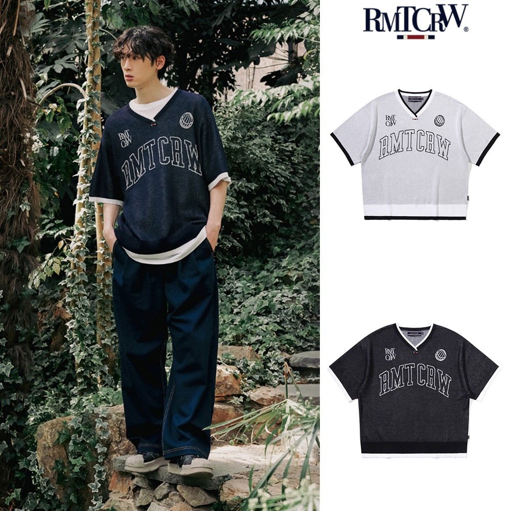 【ROMANTIC CROWN】RMTCRW V NECK KNIT JERSEY