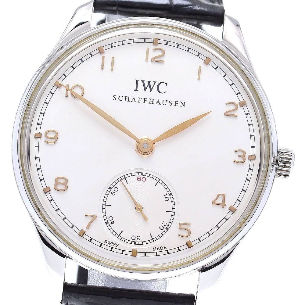 IWC IWC SCHAFFHAUSEN IW545408 ポルトギーゼ ハンドワインド スモールセコンド 手巻き メンズ 保証書付き_837257【中古】
