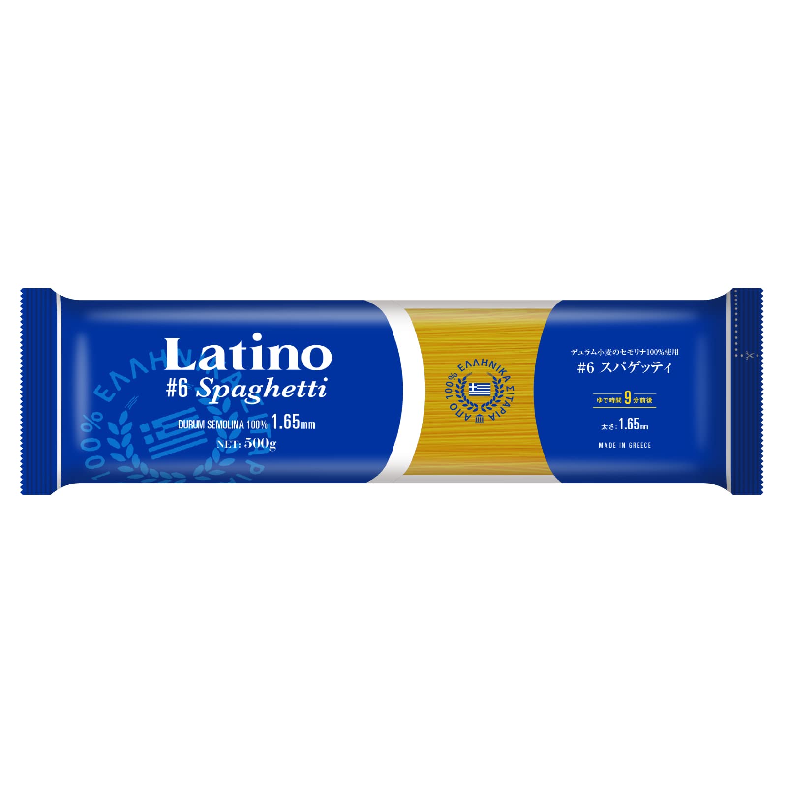 ラティーノ No.6 スパゲッティ 500g×24個 [ 1.65mm デュラム小麦100% ギリシャ産 ]