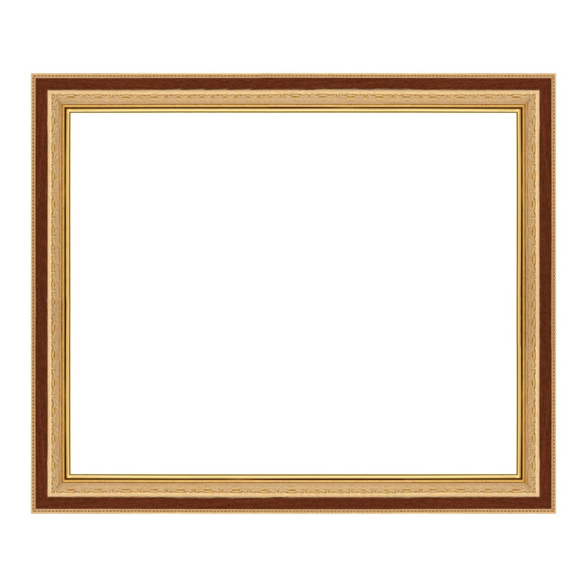 大額(Daigaku) デコレーション 額縁 UVアクリル 軽量 G/ブラウン 樹脂製フレーム F15号 キャンバスパネル用 8234