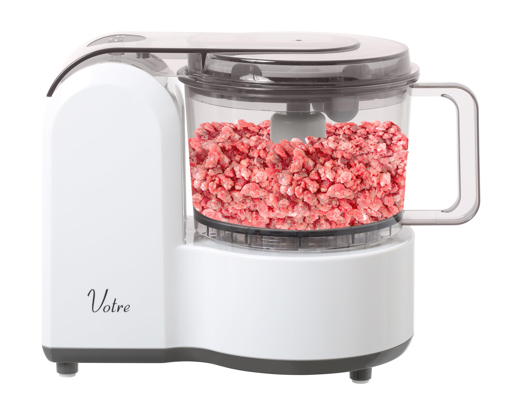 [山善] フードプロセッサー 1台4役 (刻む/混ぜる/おろす/練る) 大容量 最大調理容量500g 食洗器対応 ミキサー 電動おろし器 コンパクト収納 Votre ホワイト MFC-T500(W)