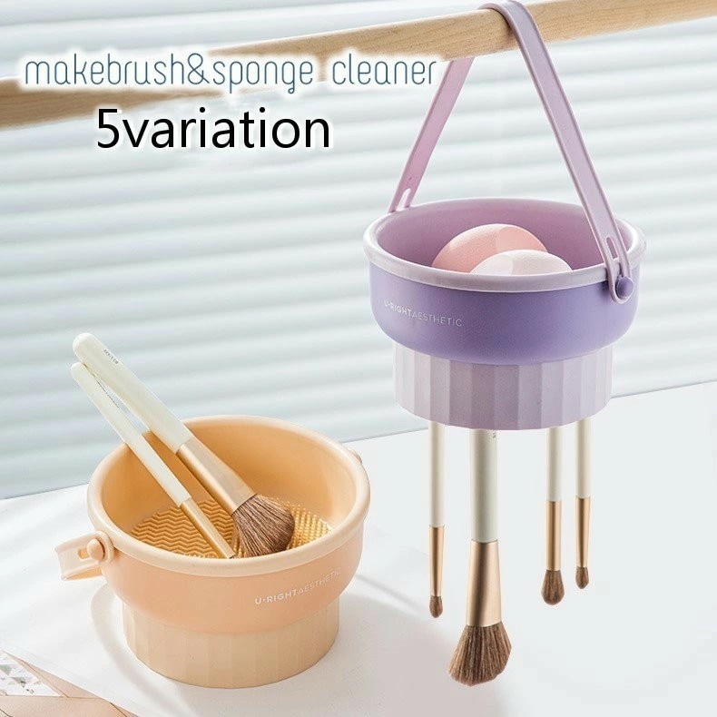 送料無料 メイクブラシクリーナー 化粧筆洗い ブラシ洗浄 化粧筆クリーナー クリーニング 清潔 ブラシケア ブラシ立て付き ブラシ乾燥ホルダー かわいい キュート おしゃれ 便利 立てて乾燥 お手入れ