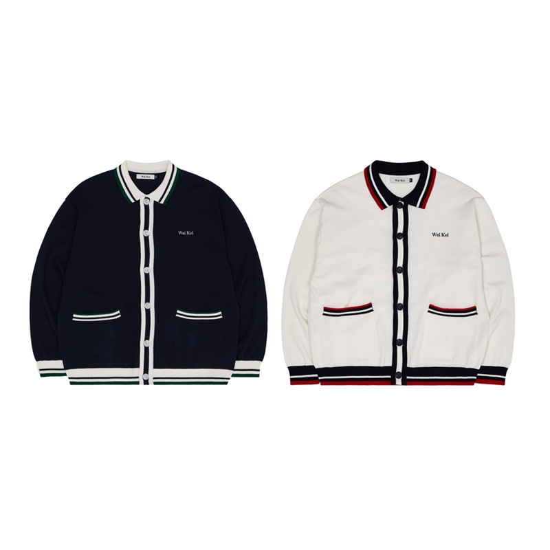 [EVNNE ケイタ 着用] Color block marine cardigan 韓国 アイドル 長袖 ニット アウター レディース メンズ 秋 冬