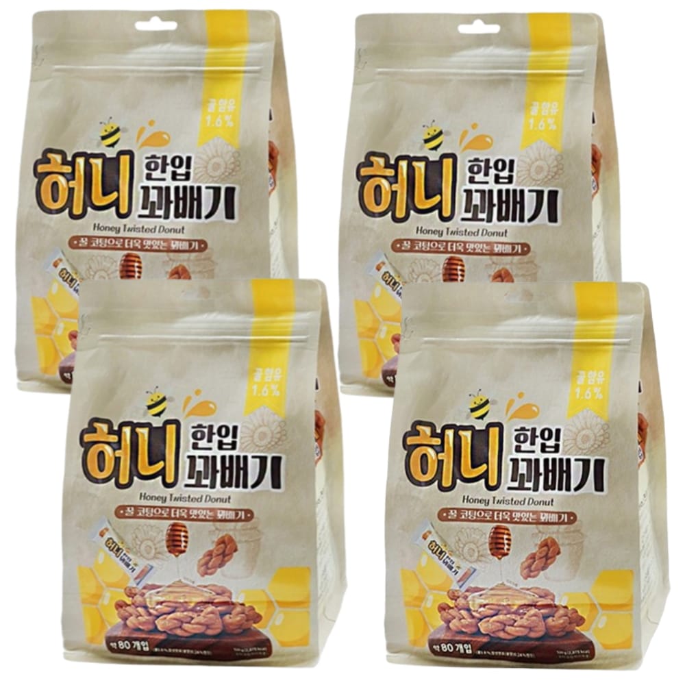 ハニー 一口ツイスト 520g X 4個 ツイストドーナツ 個別包装 ミニツイスト