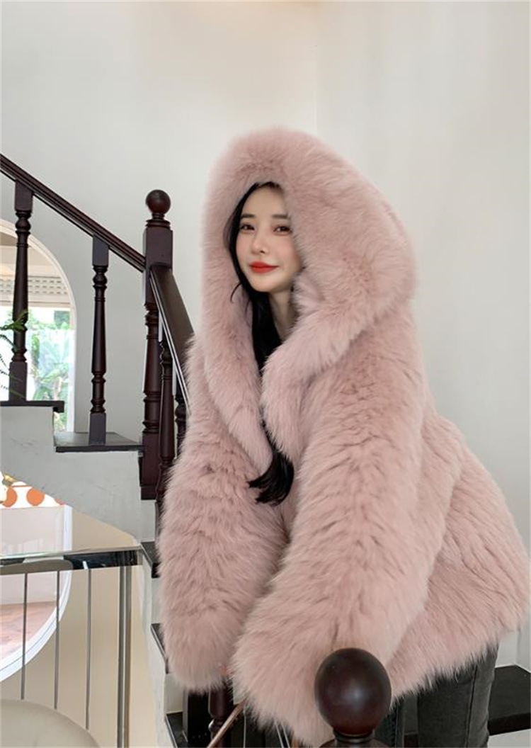 通勤する 厚手 毛皮コート 柔らかい 暗号化 トレンド ファーコート 両面編み ジェントルスタイル