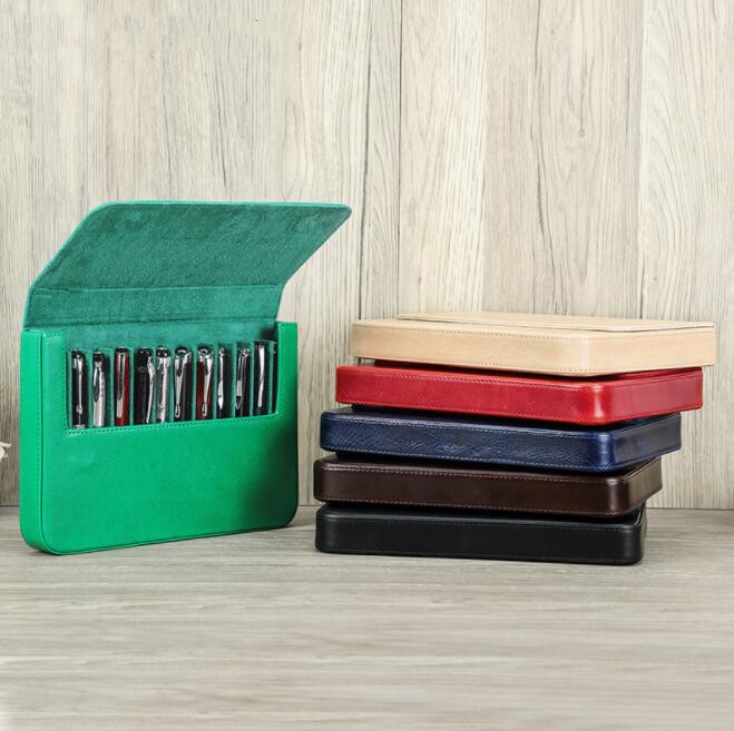 リピーター続出本革 ペンケース 12本差し シンプル おしゃれ コンパクト 軽い 小さめ スリム 筆箱 ふで箱 万年筆 ふでばこ ペン ポーチ 革小物 文房具 文具 収納 ギフト 父の日 贈り物 入学